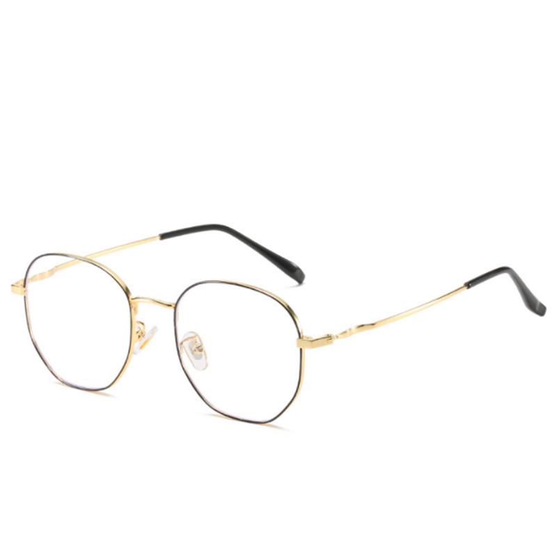 Women Myopia Glasses Men Metal Polygon Spectacle Frames For Sight 0 -0.50 -1.00 -1.50  To -6.00