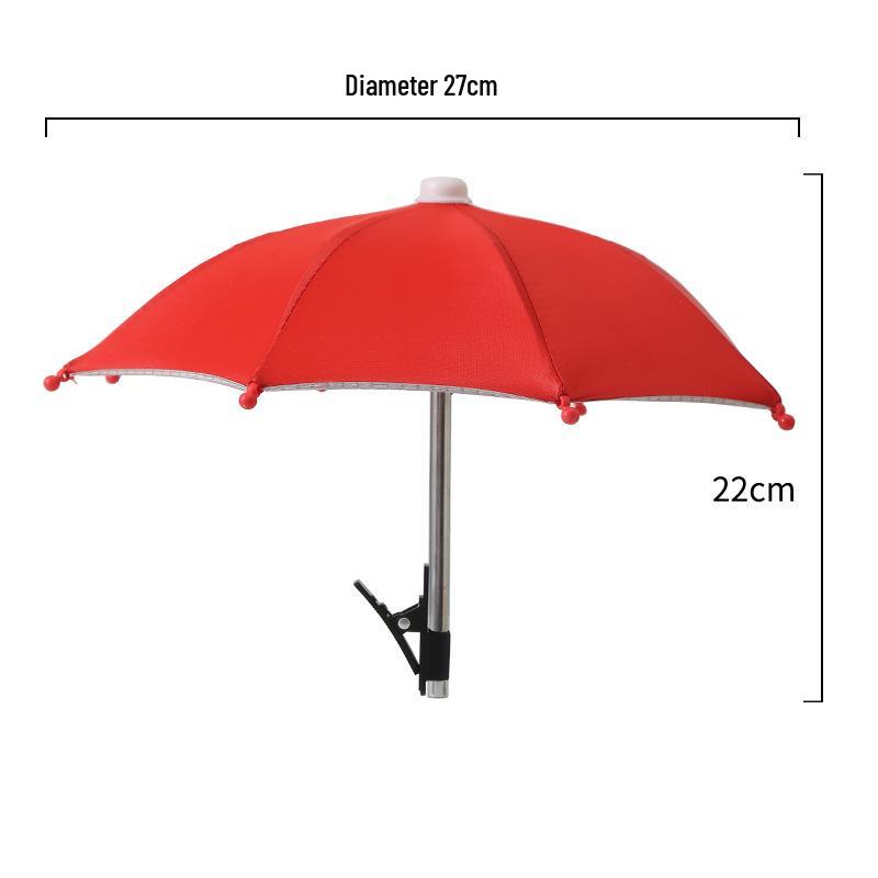 Mini Cycling Umbrella: Cute Mobile Phone Sunshade with Clip, Decorative Toy Umbrella