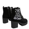 Sweet and cool Martin boots women's new heightened round head thick heel knight boots punk platform high heel short boots fried street