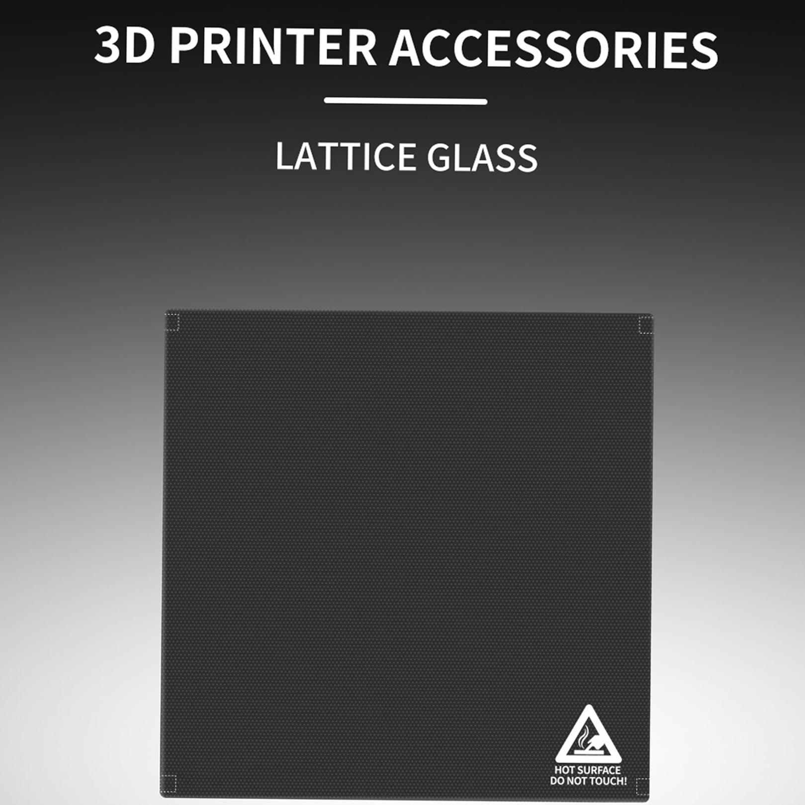 

Tronxy Carbon Silicon Crystal Glass Print Bed Platform Build Surface 330*330mm for 3D Printer Hotbed чёрный