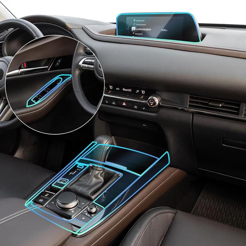 For -2024 Mazda CX30  Precut 8.5Mil Accessories Interior Thin Film Transparent TPU Protective Film Anti-Scratch Sticker