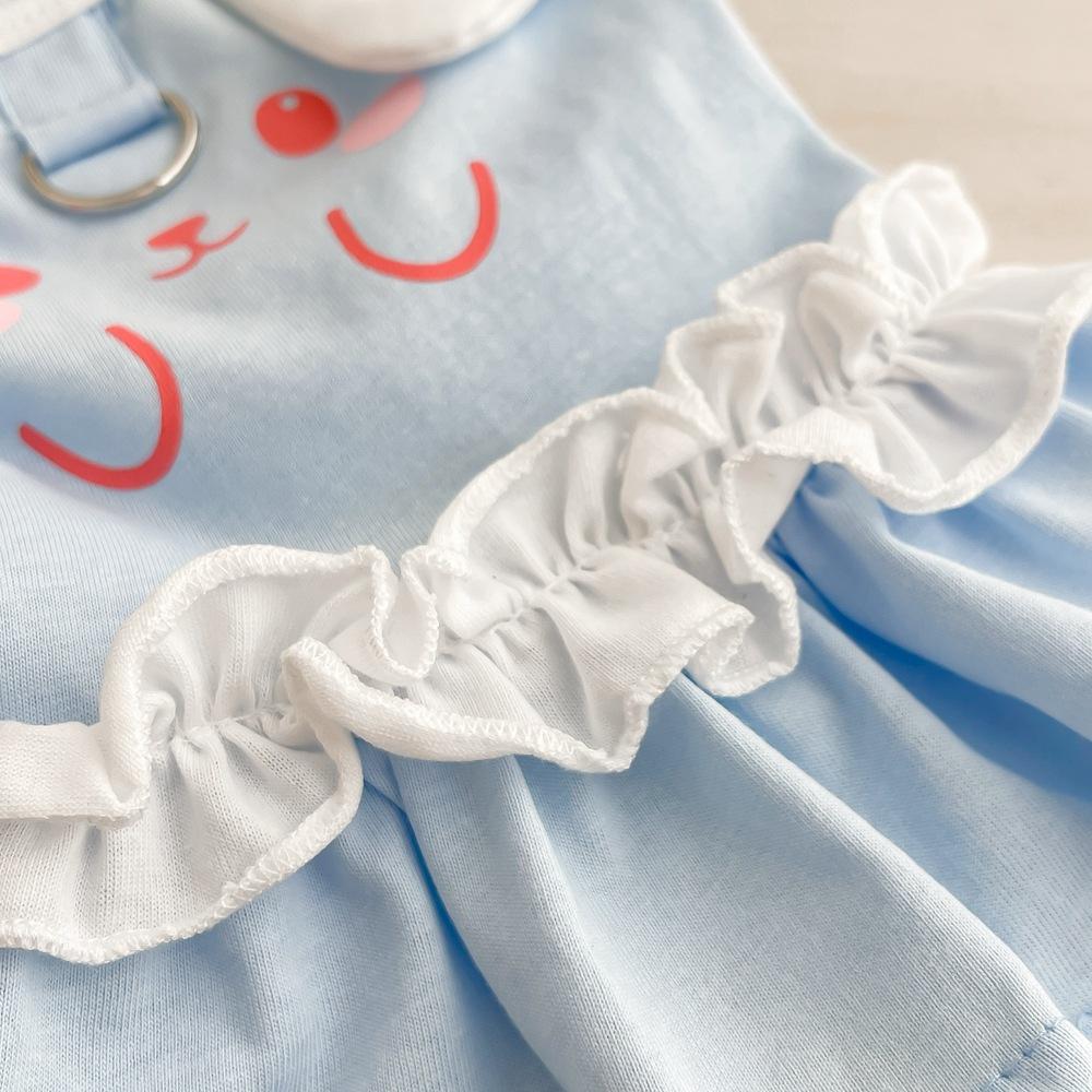 Pet Clothing, Korean Style Camisole Dress, Cat Leasable Dog Clothing, Spring and Summer Thin Vest, Abbit Skirt