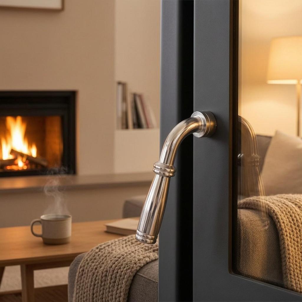 Replacement Door Handle Stainless Steel Fireplace Heat-Resistant