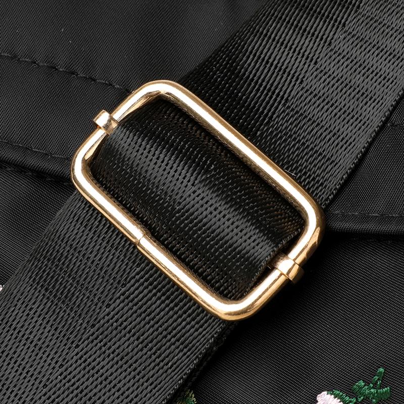Multi-layer Nylon Large-capacity Women Bag Fashion Embroidery  Lady One-shoulder Crossbody Bag