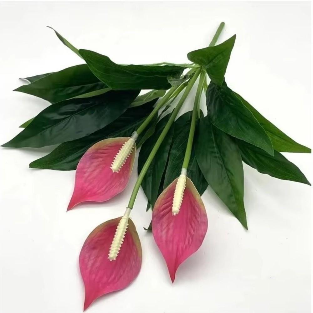 Green Plants Artificial Green Plants Tree Branch Fake Flowers Real Touch Palm Tree Leaves Desktop