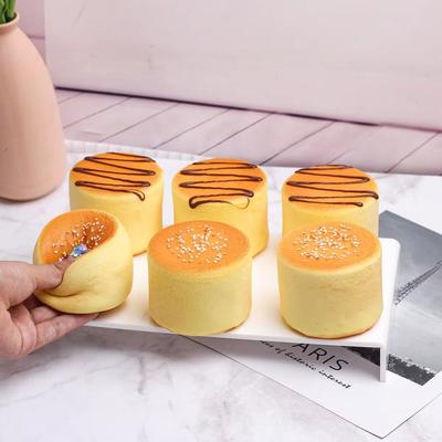 Hand Relax Simulation Bread Squeeze Toy Slow Rebound Food Shape Bread Squeeze Toy PU Pinch Chocolate Sensory Fidget Toy