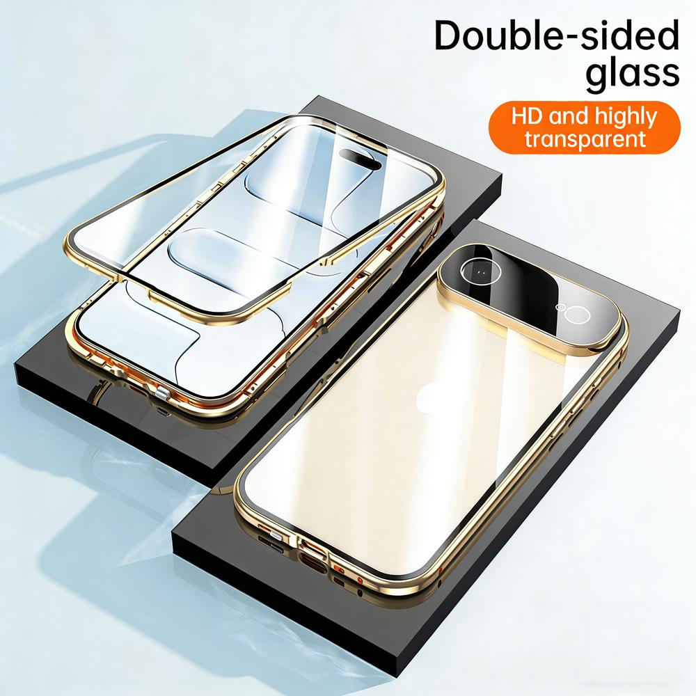 For Samsung Galaxy S26 S25 S24 S23 S22 Ultra Plus Case Metal Alloy Magnetic 360° Full Surround Screen HD Tempered Glass Protection Cover