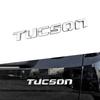 3D ABS Chrom Schwarz Logo Tucson Emblem Buchstaben Typenschild Aufkleber Auto Kofferraum Abzeichen für Tucson Aufkleber Zubehör