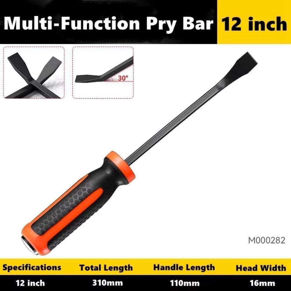 Steel Long Pry Bar 8/12 Inch Car Strike Retainer Tire Crowbar  Screwdriver Nail Puller Tools