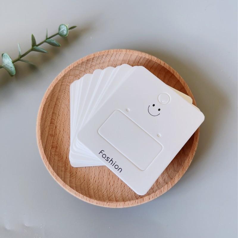 100pcs Earrings Display Cards, Matte Finish, Advanced Hook Design, Paper Material, Jewelry Showcase Card Set