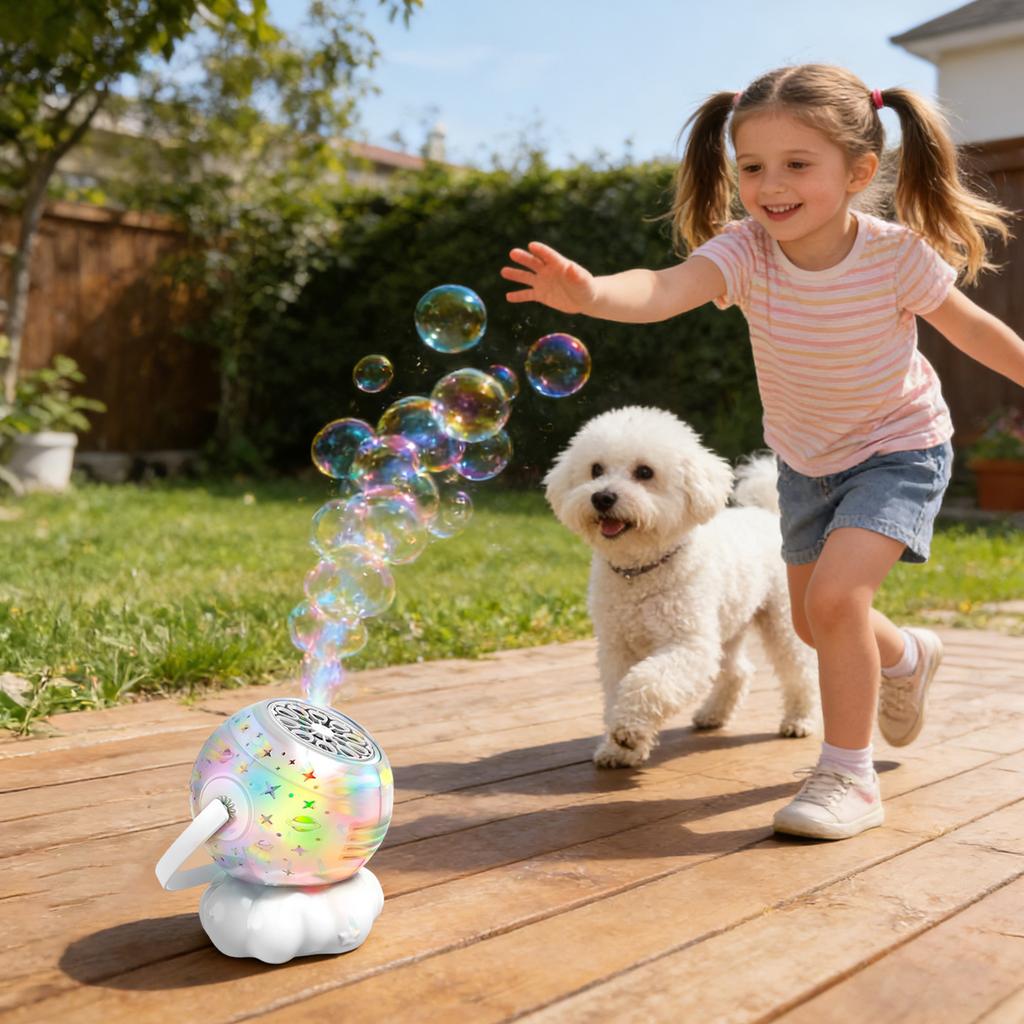 Automatic Cartoon Animals Bubble Machine For Kids Electric Soap Bubble Toy Summer Outdoor Toys For Children