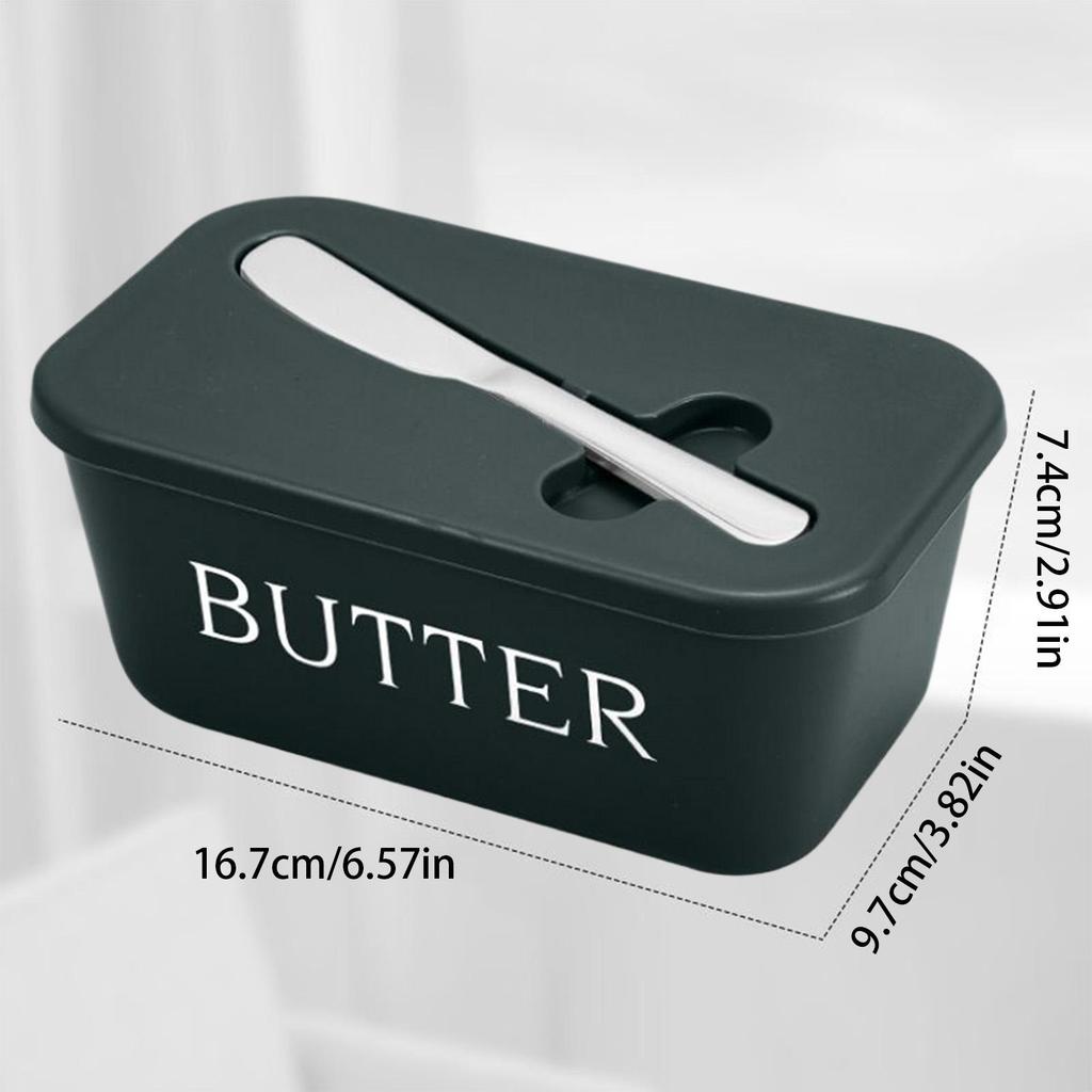 Plastic Butter Container Box Restaurant Sealed Storage Box Cheese Box With Knifes Lid Butter Slicer Butter Dish Tableware