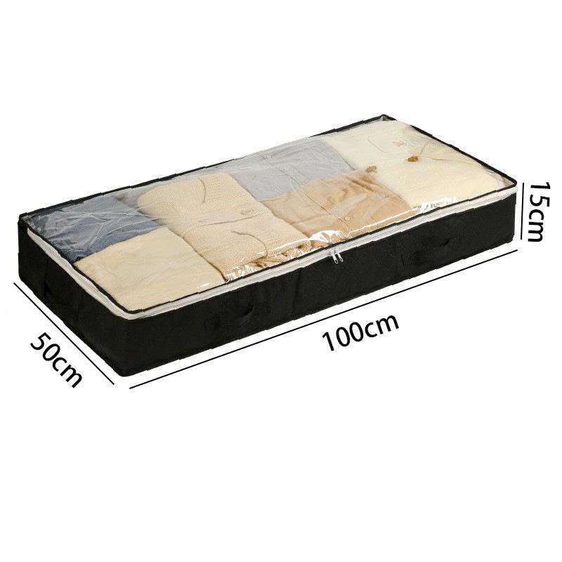 Foldable Extra Large Bed Base Storage Box - Cotton Wardrobe Organizer for Quilts and Clothes