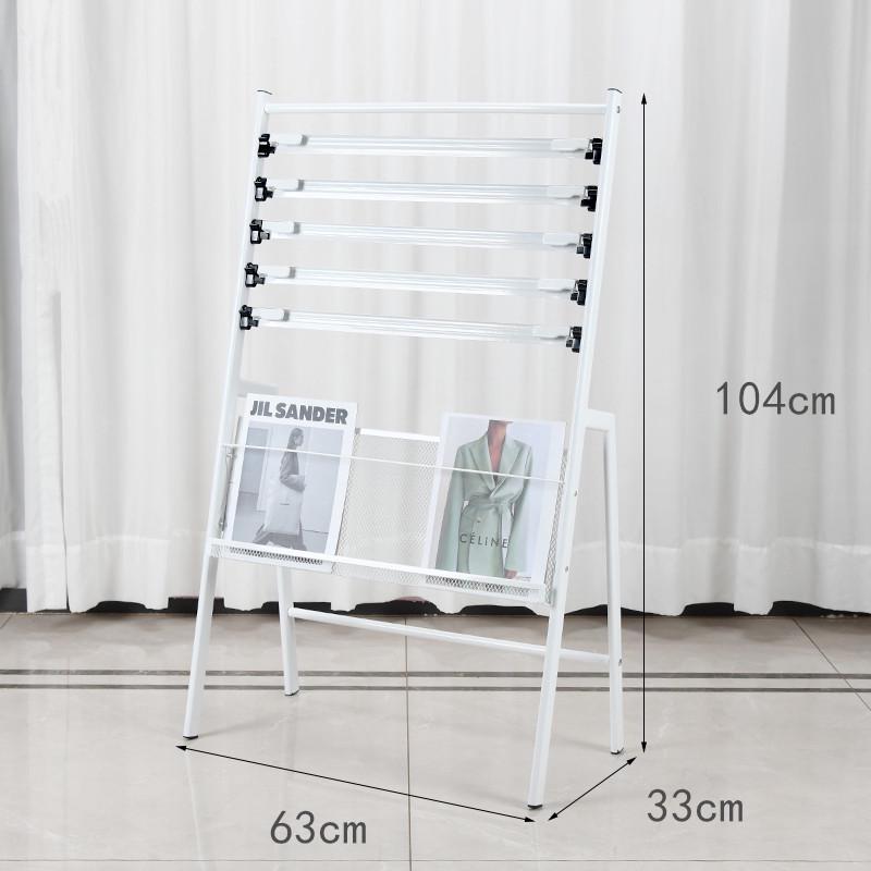 Newspaper & Magazine Display Stand with Brochure Holder for Office Organization and Storage