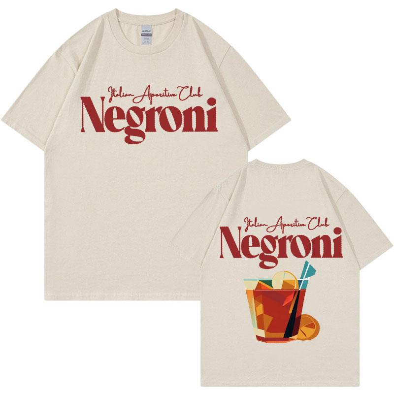 GIN AND TONIC Meme T Shirt Unisex Retro Cartoon Aesthetic T Shirts Men Summer Fashion Cotton Funny Cocktail Meme Graphic T-shirt
