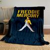 Freddie Mercury Performance Poster Patterned Blanket, Flannel, Suitable for All Seasons, Home Decor, Warm and Cozy
