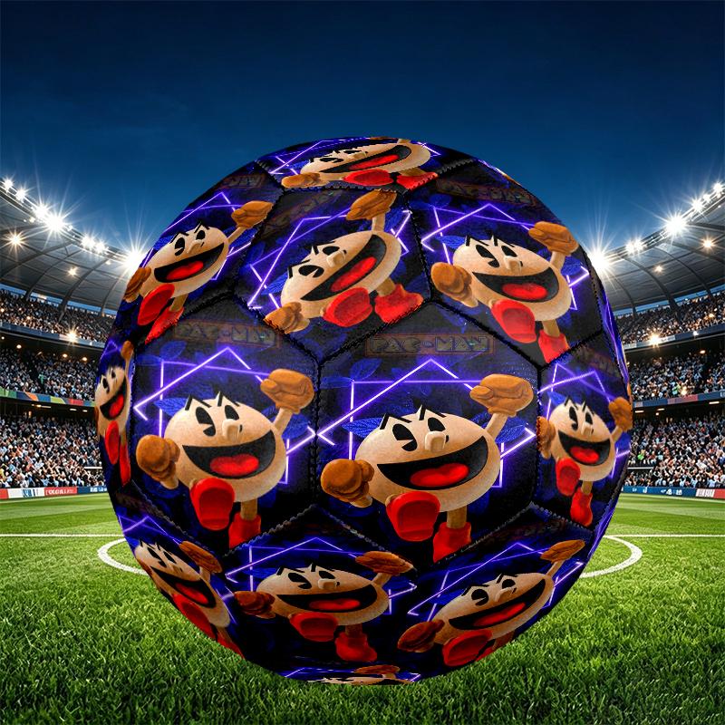 Game MAN Print Size 5 Soccer Ball, PU Wear Resistant Football for Match Training and Daily Practice, Birthday Gift for Soccer Fans