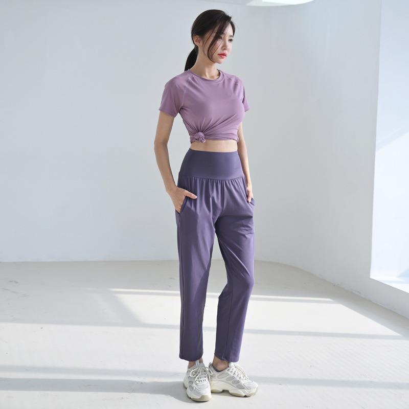 Yoga Clothes Sports Women's Summer Nine-point Trousers Professional Running Fashion and Thin New Temperament High-end Fitness Clothes Trousers