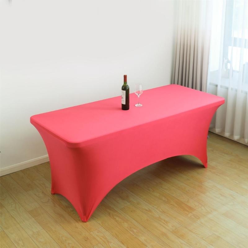 Height Stretch Rectangular Tablecloth Cocktail Table Cover Spandex Table Cloth X3UC