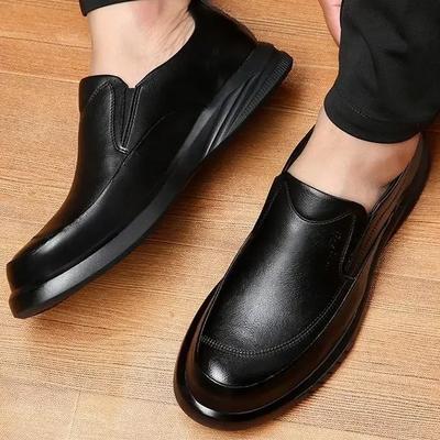 Dress Shoes Man Round Toe Leather Casual Black Social Shoe for Men High Quality Fashion 2024 Trend Business Gentleman Italian 39