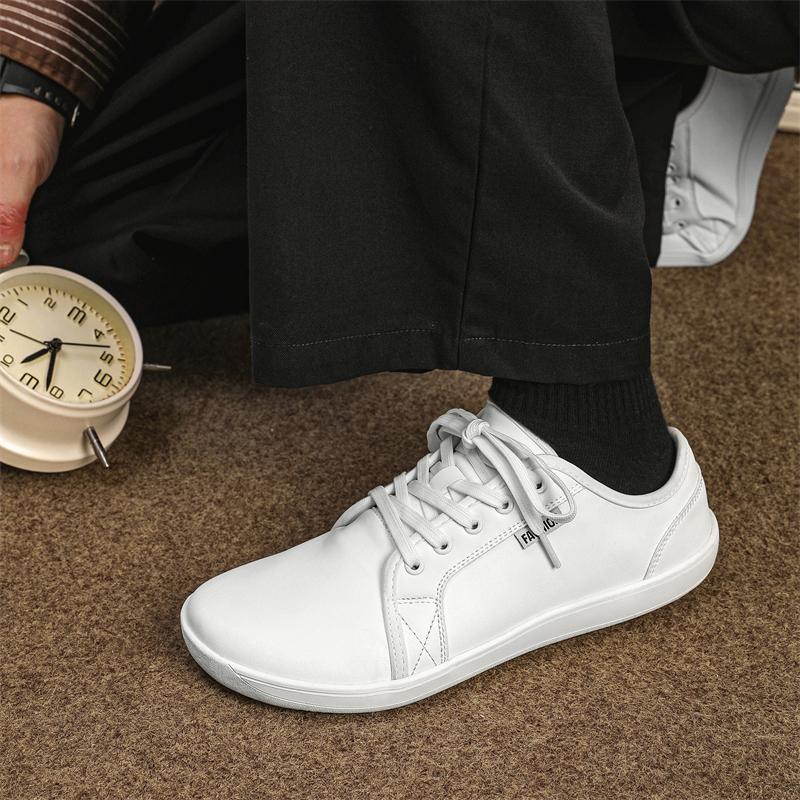 Wide-Toe-Box Barefoot Shoes for Men Minimalist Breathable Comfortable Trail Walking Shoes Black Sneakers 8888