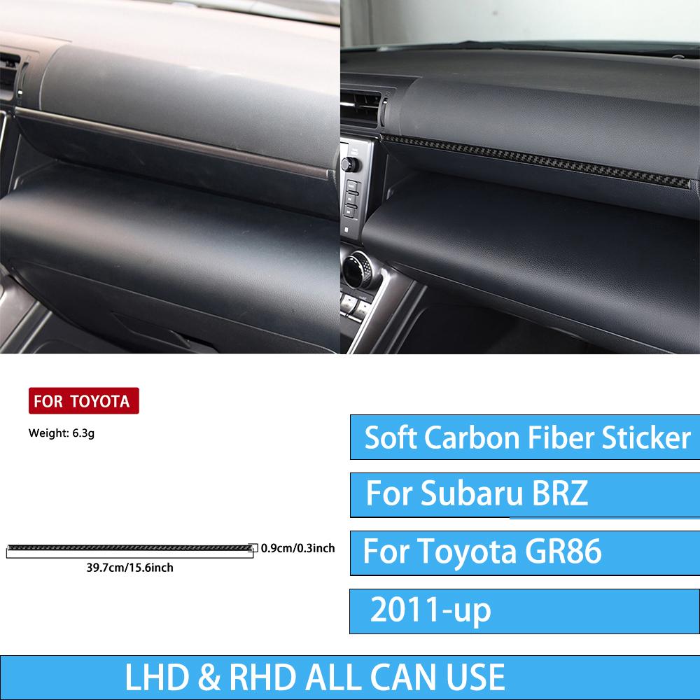 For Subaru BRZ/ For Toyota GR86 -up Carbon Fiber Decal Car Center Console Shift Panel Interior Decorative Stickers
