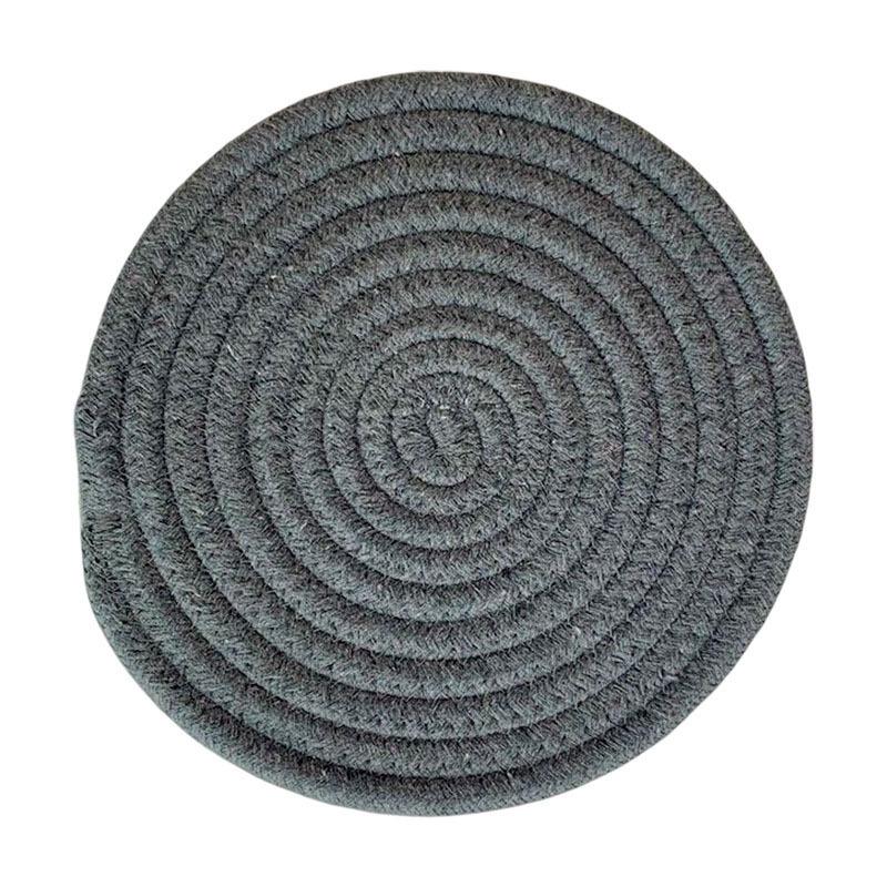 Nordic Insulated Round Cotton Woven Placemat and Coaster Set - Heat Resistant Dining Table Pad.