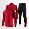 Mens Womens Soccer Training Kit Set Long Sleeve Half-Zip Hoodie Sports Jersey Uniform Breathable Quick-Dry