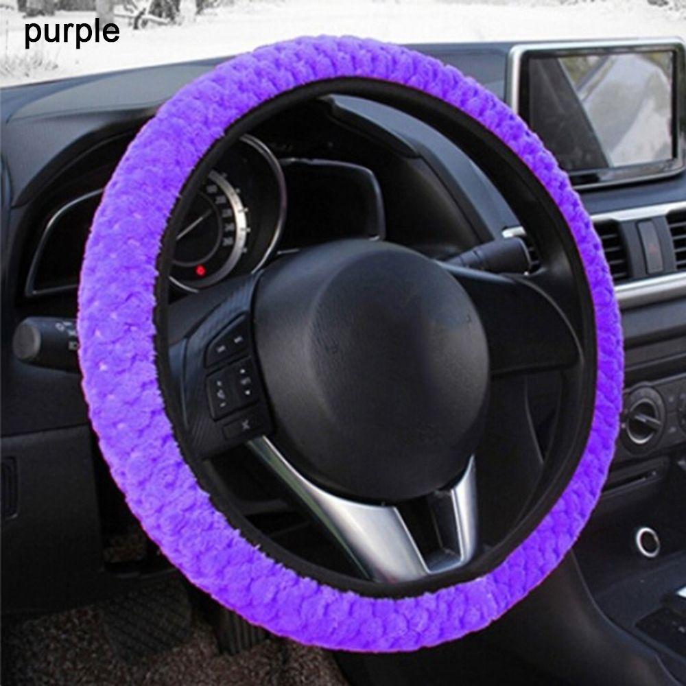 Warmes Fell Automobil Innenraum Wolliger Perlsamt Auto Weiche Wolle Winter Lenkradbezug