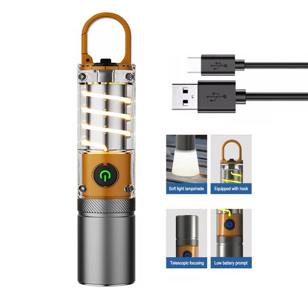 Easy Carrying Small Keyrings Flashlight Waterproof Emergency Foodlight For Climbing Camping