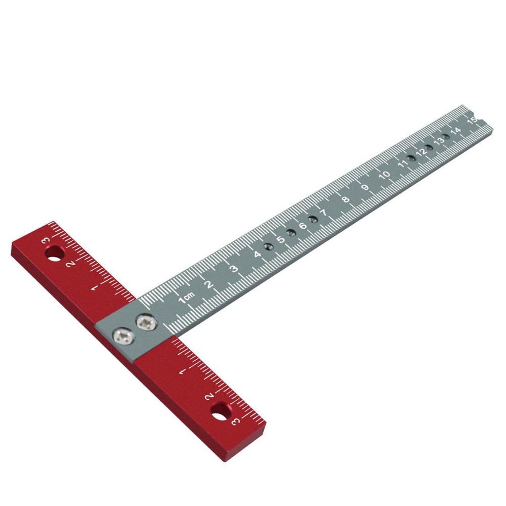 6 Inch Size Woodworking Scribing Ruler Aluminum Alloy Metal T Square Art Framing and DIY