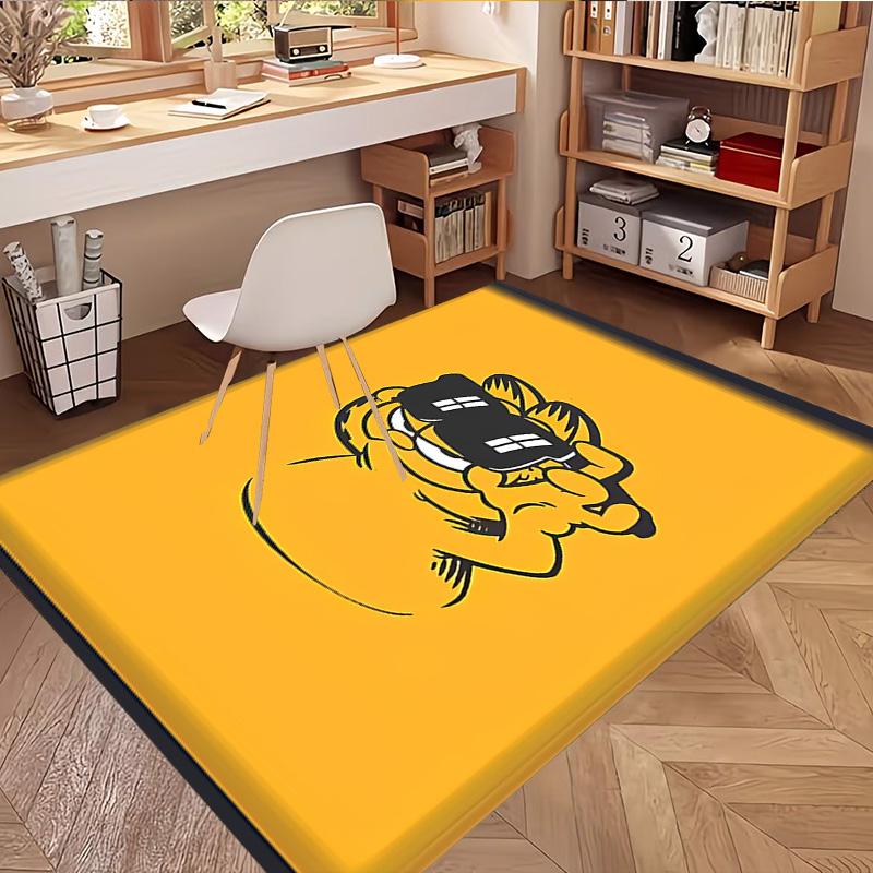 Garfield Print Rug, Washable Floor Carpet, For Entryway Dorm Laundry Room Office Study, Home Decor Birthday Christmas Gift