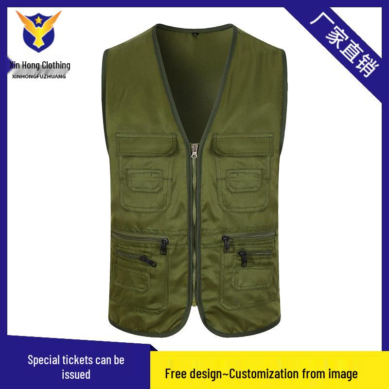 Custom Logo Outdoor Volunteer and Reporter Workwear Vest