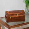 PU Leather Travel Wash Bag Large Capacity Storage Handbag Portable Hanging Toiletry Bag  Father