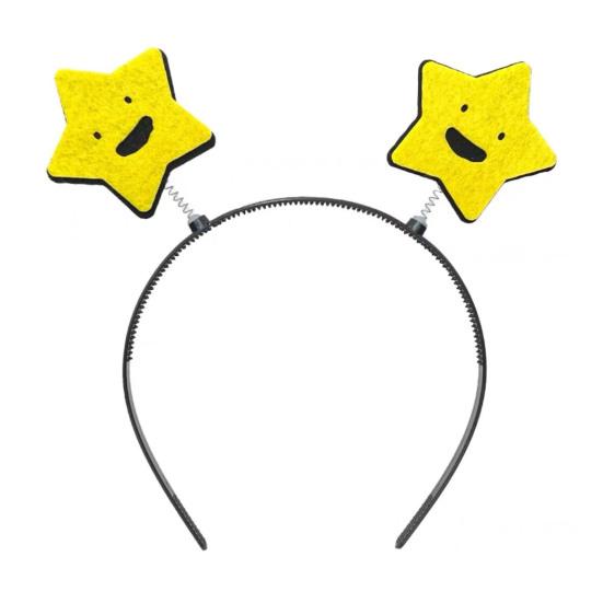 

Cartoon Headband Spring Design Smile Pattern Rock Paper Scissors Decor Hair Hoop Stable to Wear Hair Accessory A