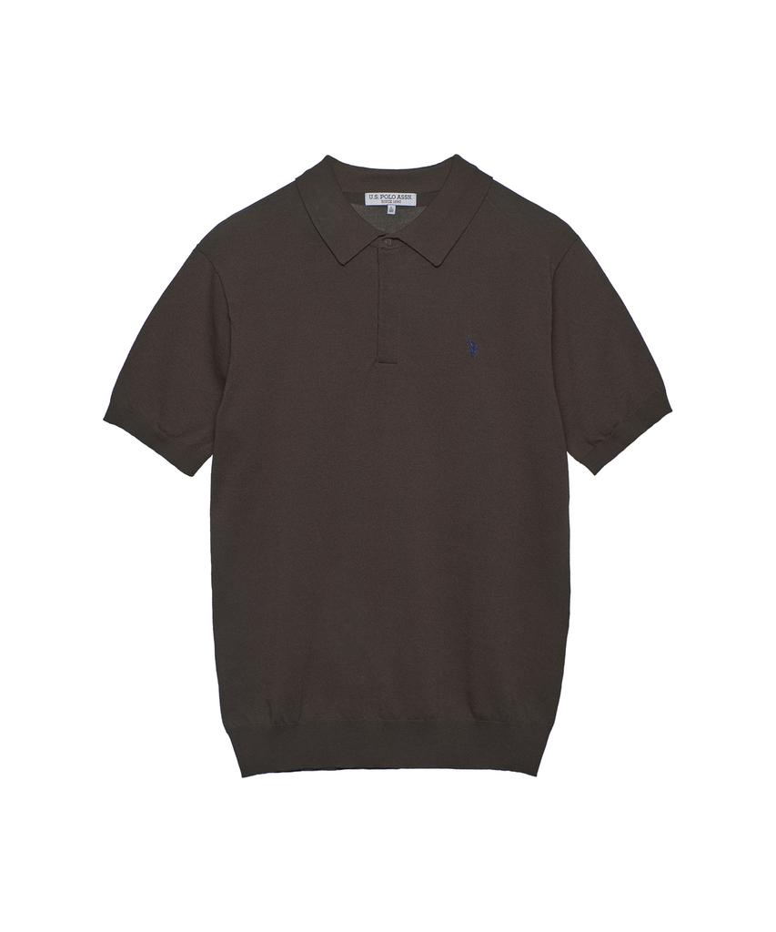 USPOLOASSN Summer Short Sleeve Collared Knit_Brown