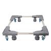 Fridge Stand Adjustable Washing Machine Stand Adjustable Furniture Dolly with 4 Feet 4 Single Wheel Brake Gray