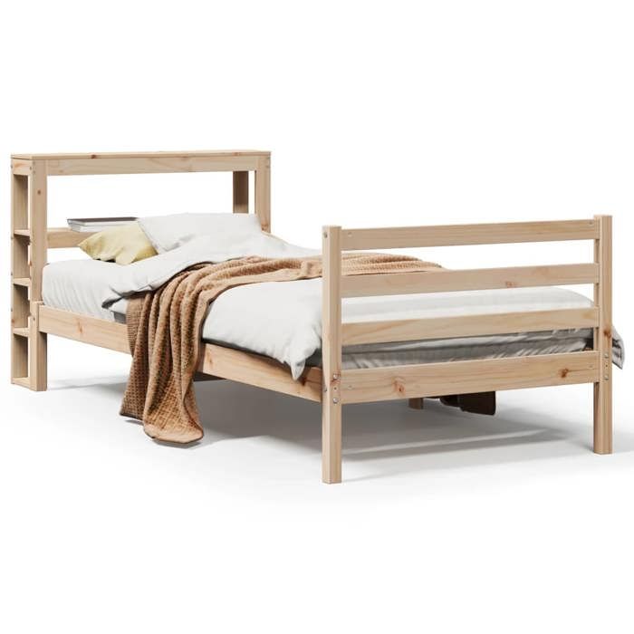 VidaXL Cadre de lit sans matelas 75x190 cm bois de pin massif 3305810