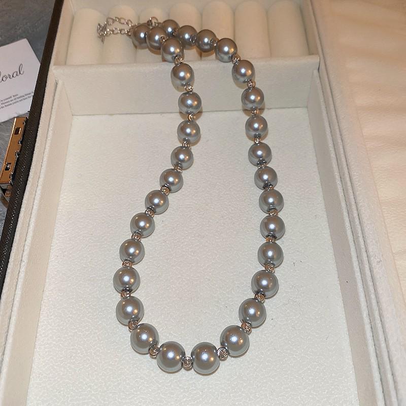 Elegante französische doppelreihige Perlenkette: Vielseitige, hochwertige Schlüsselbeinkette