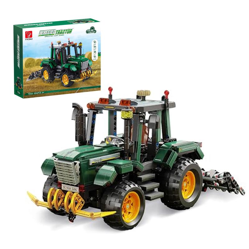 1204PCS Wheeled Tractor Building Blocks Farm