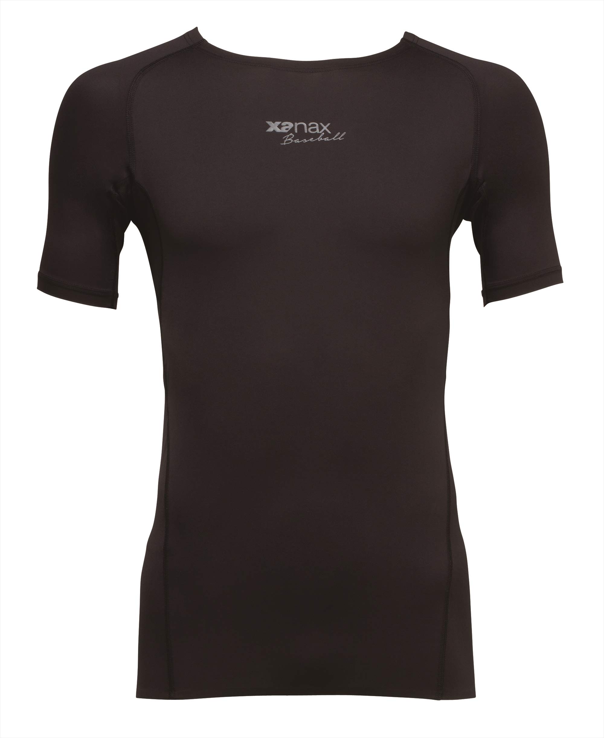 

XANAX Юношеская бейсбольная низкая короткая размер 160 майка, горловина, рукав, BUS-861J, черный, чёрный