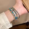 Stretchy Colorful Beaded Bracelet Blue Wrap Charm Hand Chain New Beaded Bangles  Gifts