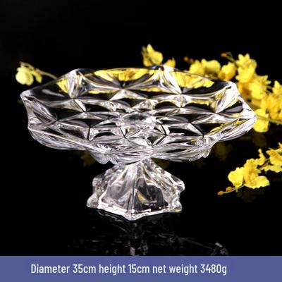 Flavinmci Modern European Glass Footed Fruit Plate