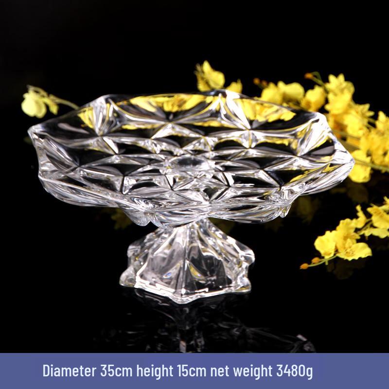 Современная европейская стеклянная фруктовница на ножке Flavinmci