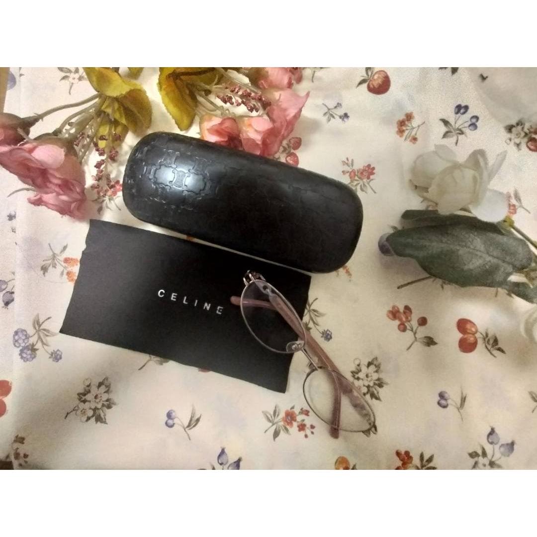 Used CELINE Regular price 39,800 yen Ladies glasses (non-prescription lenses, glasses cleaning cloth, case included)