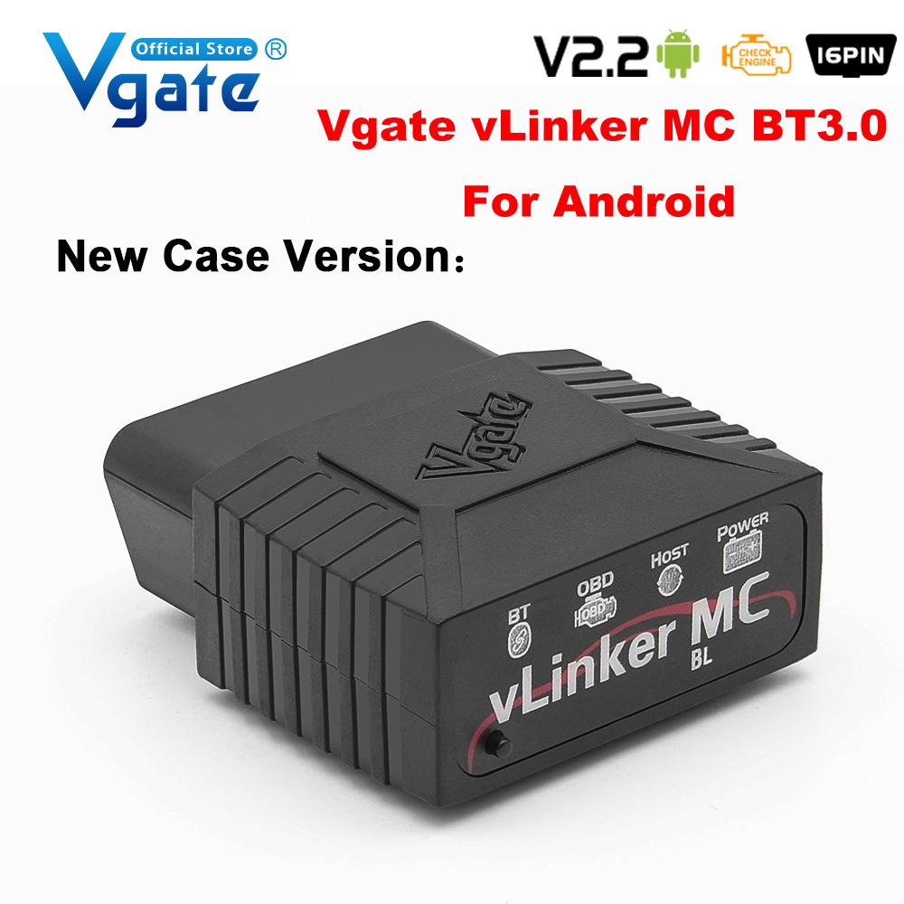 Vgate vLinker MC ELM327 V2.2 Bluetooth 4.0 OBD2 Scanner OBD 2 BimmerCode FORScan Auto Car Diagnostic tools ELM 327 V1 5 New Case BT3.0