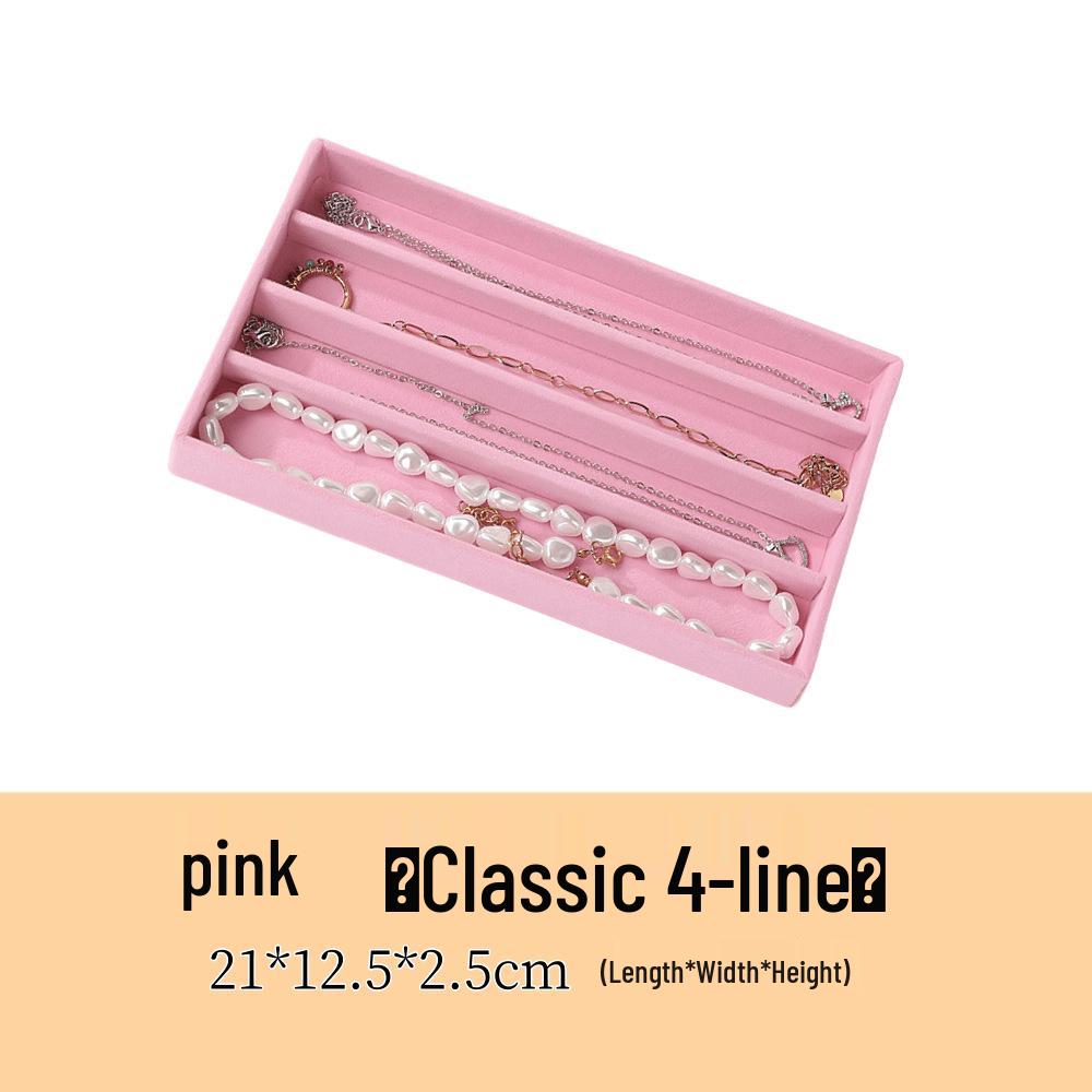 Velvet Jewelry Organizer Tray with Dividers for Necklaces, Earrings, and Rings