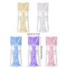 Luxurious Satin Wedding Chair Slipcovers Chiffon Covers with Ruffles for Banquets and Special Occasions