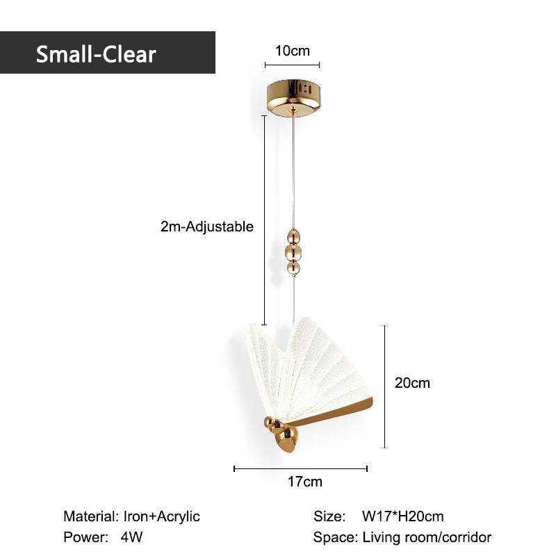 Lămpi moderne cu suspendare cu LED Fluture pentru noptieră Corpuri de iluminat suspendate Candelabru interioare pentru bucătărie acasă