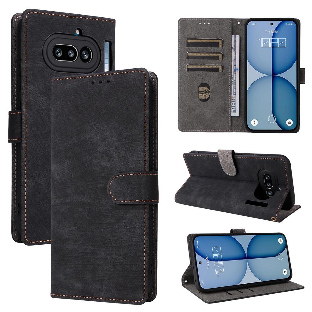 Flip-Schutzhülle Kompatibel Mit Nothing Phone (4a) PU-Leder Handyhülle Vollkörperschutz mit [RFID-Blockierung]